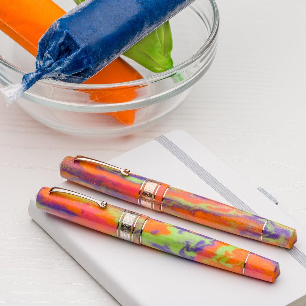 Leonardo × @micahfinds Rainbow Ice Candy Fountain Pen (Rose Gold) - Image 5