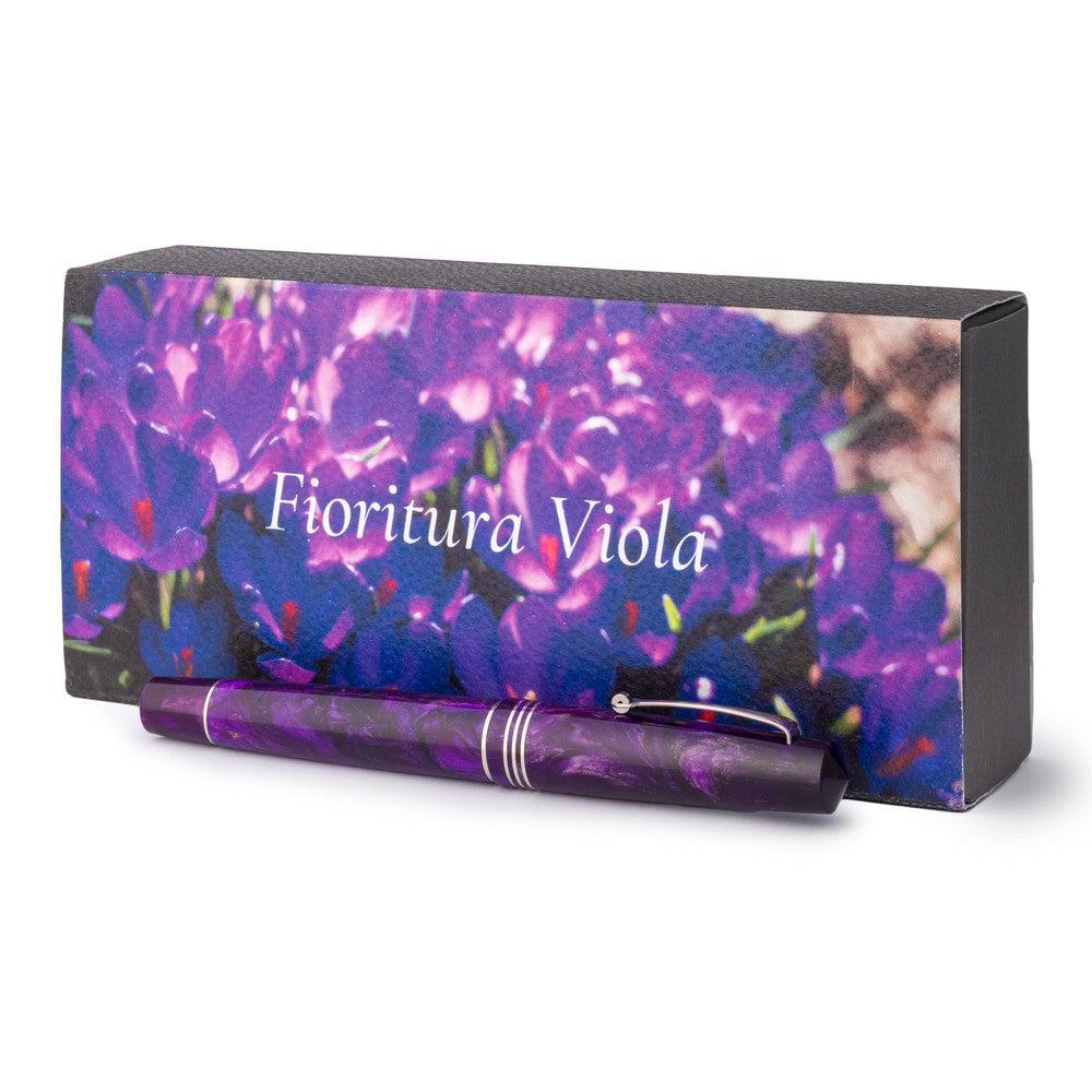 Leonardo × @nibsandflourishes Fioritura Viola (Rhodium Trim) Fountain Pen - Image 3