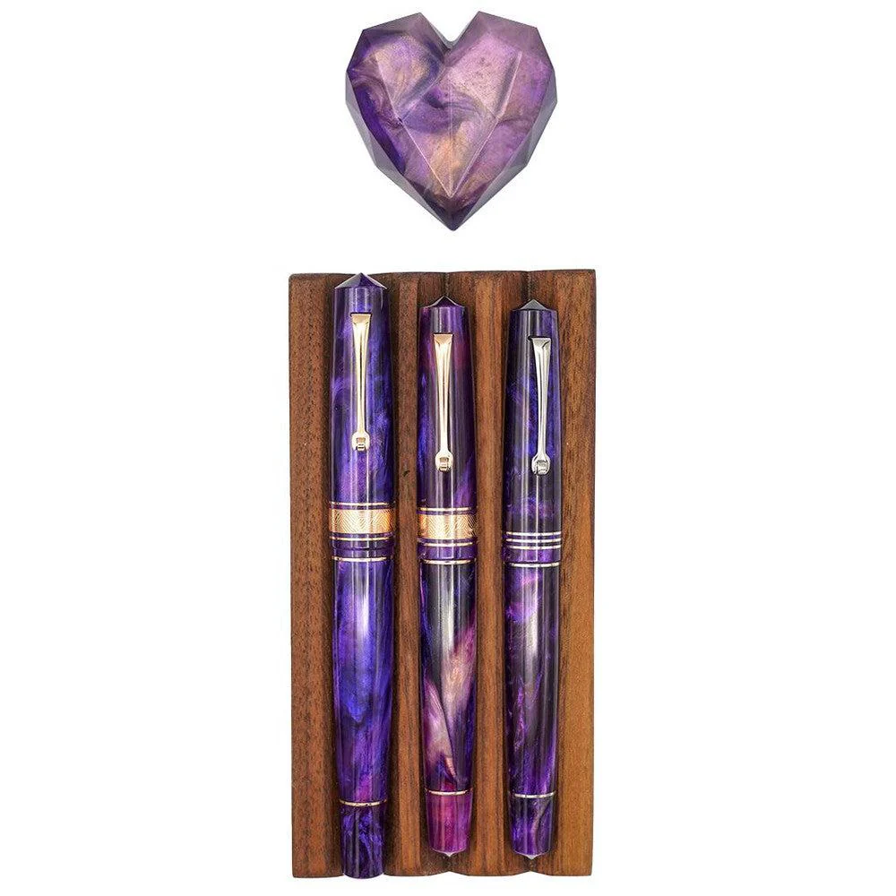 Leonardo × @nibsandflourishes Fioritura Viola (Rhodium Trim) Fountain Pen - Image 6