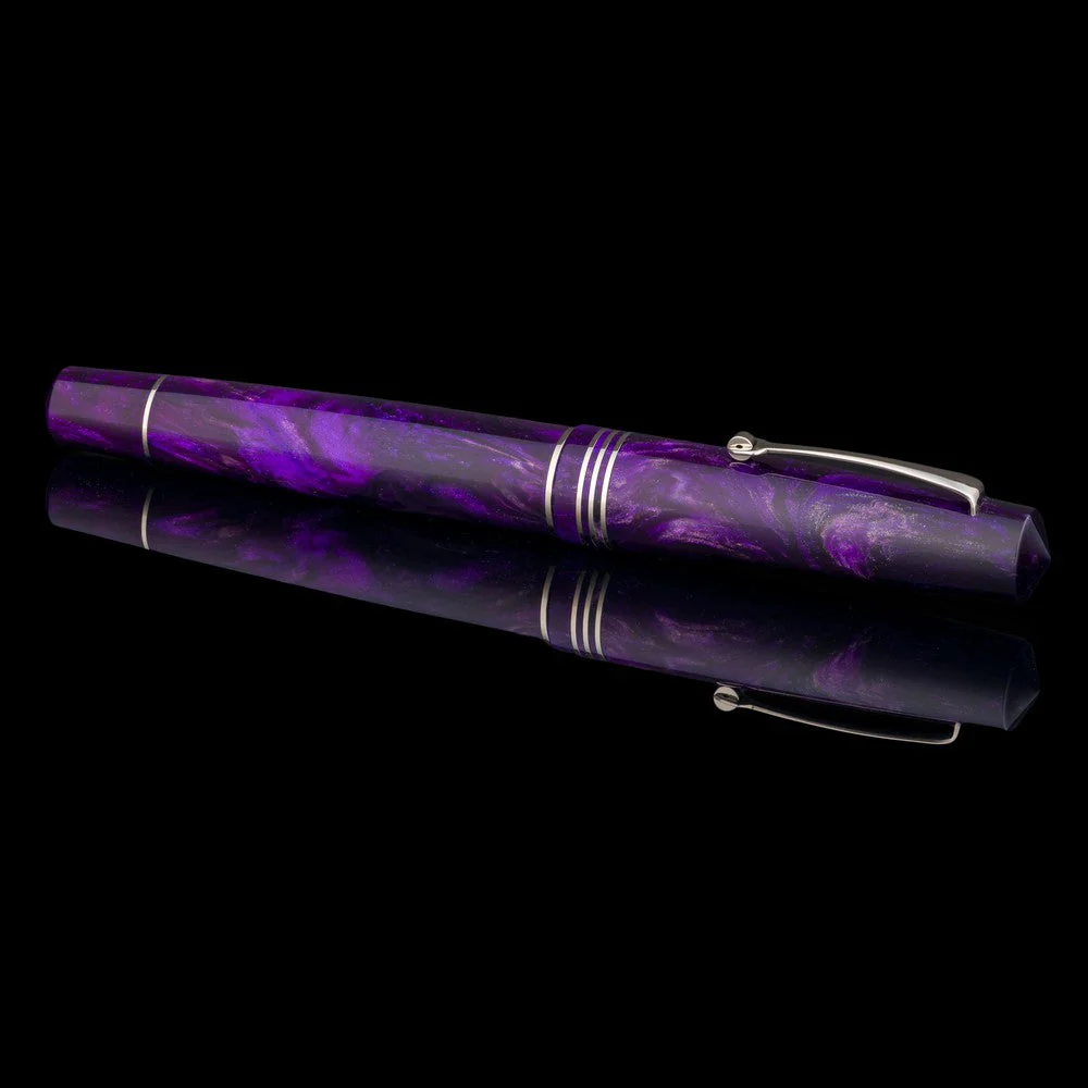 Leonardo × @nibsandflourishes Fioritura Viola (Rhodium Trim) Fountain Pen - Image 8