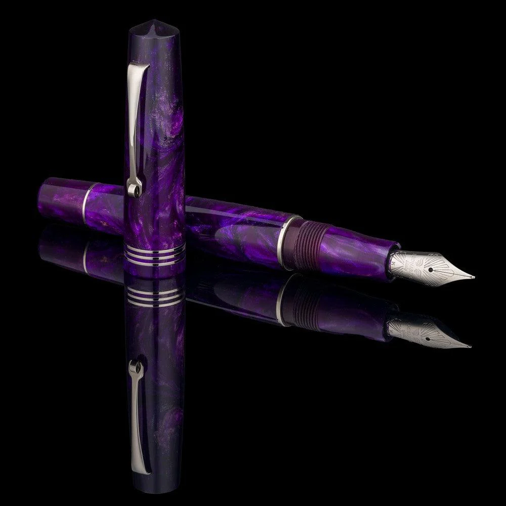 Leonardo × @nibsandflourishes Fioritura Viola (Rhodium Trim) Fountain Pen - Image 9