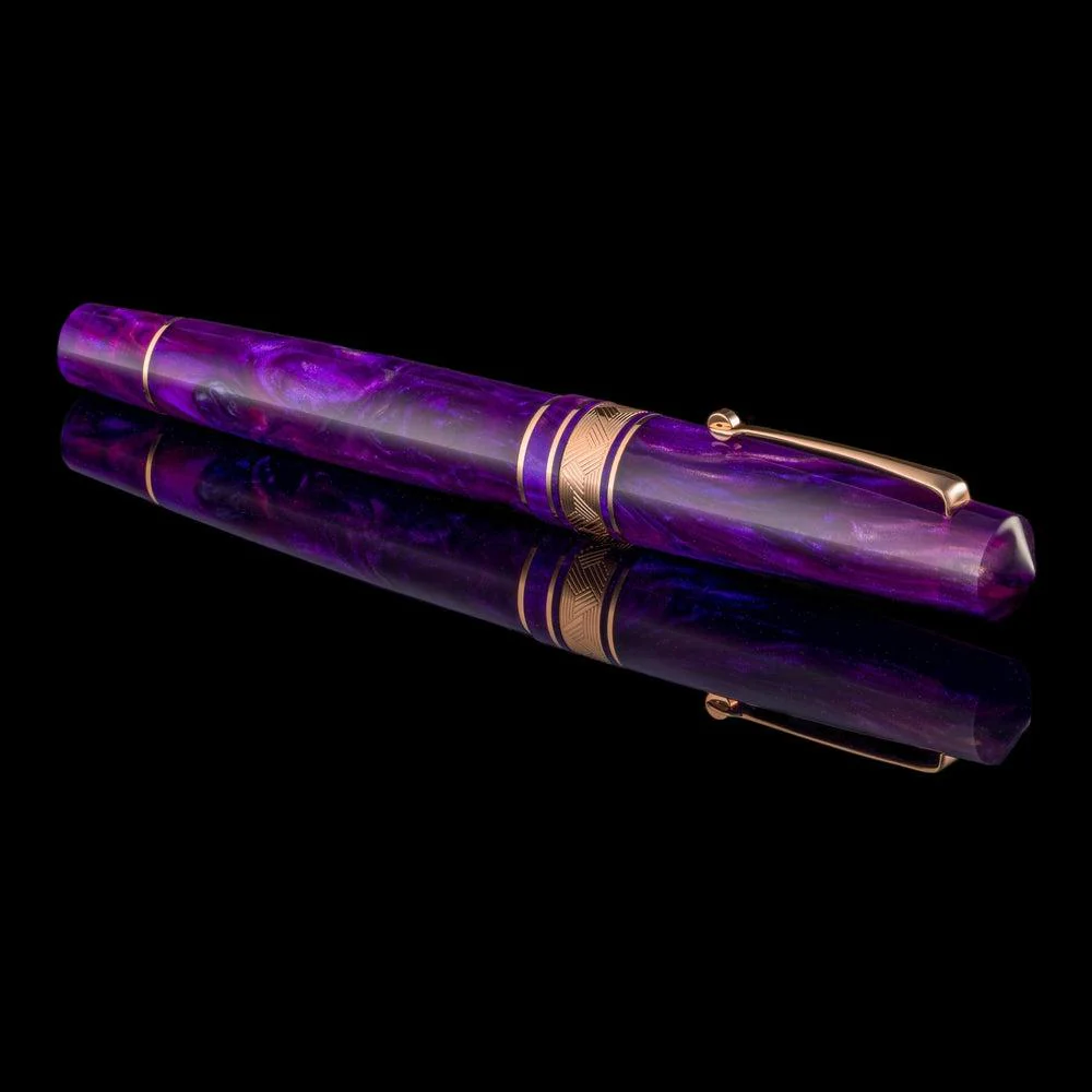Leonardo × @nibsandflourishes Momento Zero Fioritura Viola Fountain Pen - Image 3