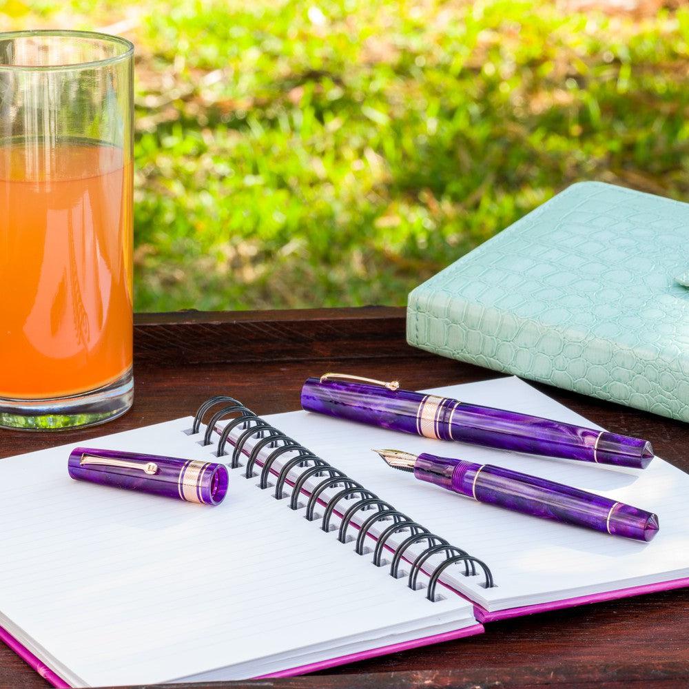 Leonardo × @nibsandflourishes Momento Zero Fioritura Viola Fountain Pen - Image 8