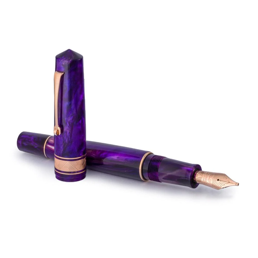 Leonardo × @nibsandflourishes Momento Zero Grande Fioritura Viola Fountain Pen - Image 5