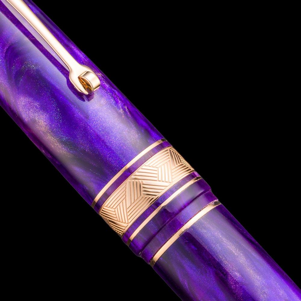 Leonardo × @nibsandflourishes Momento Zero Grande Fioritura Viola Fountain Pen - Image 6