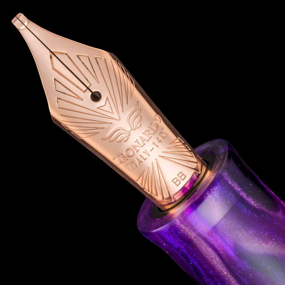Leonardo × @nibsandflourishes Momento Zero Grande Fioritura Viola Fountain Pen - Image 7