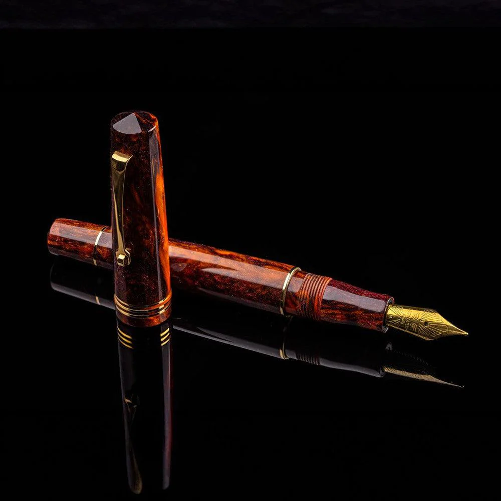 Leonardo × @scientificallyengineered Hatching Halloween "Jack-O-Lantern" Fountain Pen - Image 7