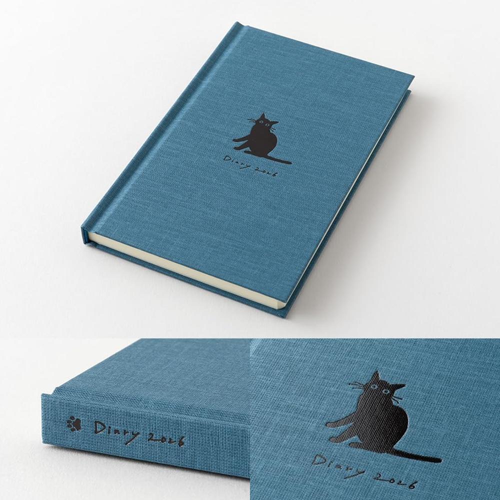 Midori Diary (B6) - Book Style Diary - Cat Navy - Image 8
