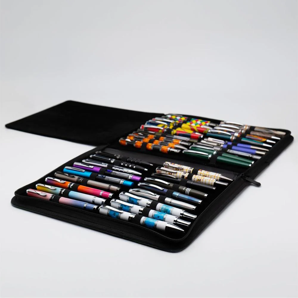 Monteverde Pen Case (36 Slots) - Deluxe Collection - Vegan Leather Zipper Pen Case - Image 3