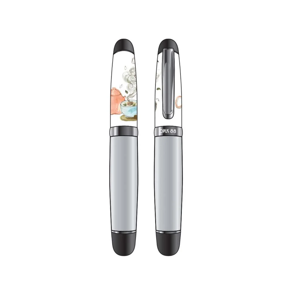 Opus 88 × @lekzumali Cup of Comfort (Glossy White) Fountain Pen - Image 4