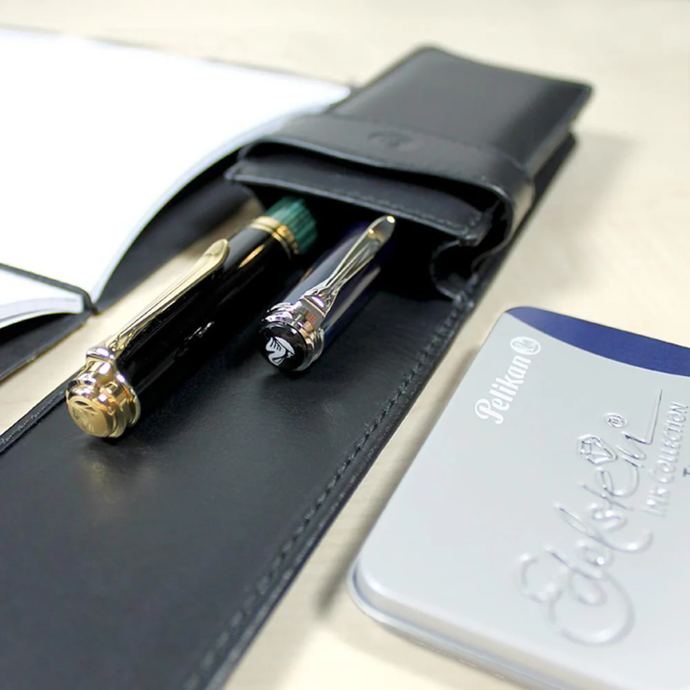 Pelikan Leather Pouch - Black Green - Image 5