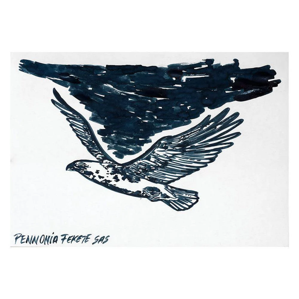 Pennonia Ink Bottle (60ml) - Fekete Sas (Black Eagle) - Image 4