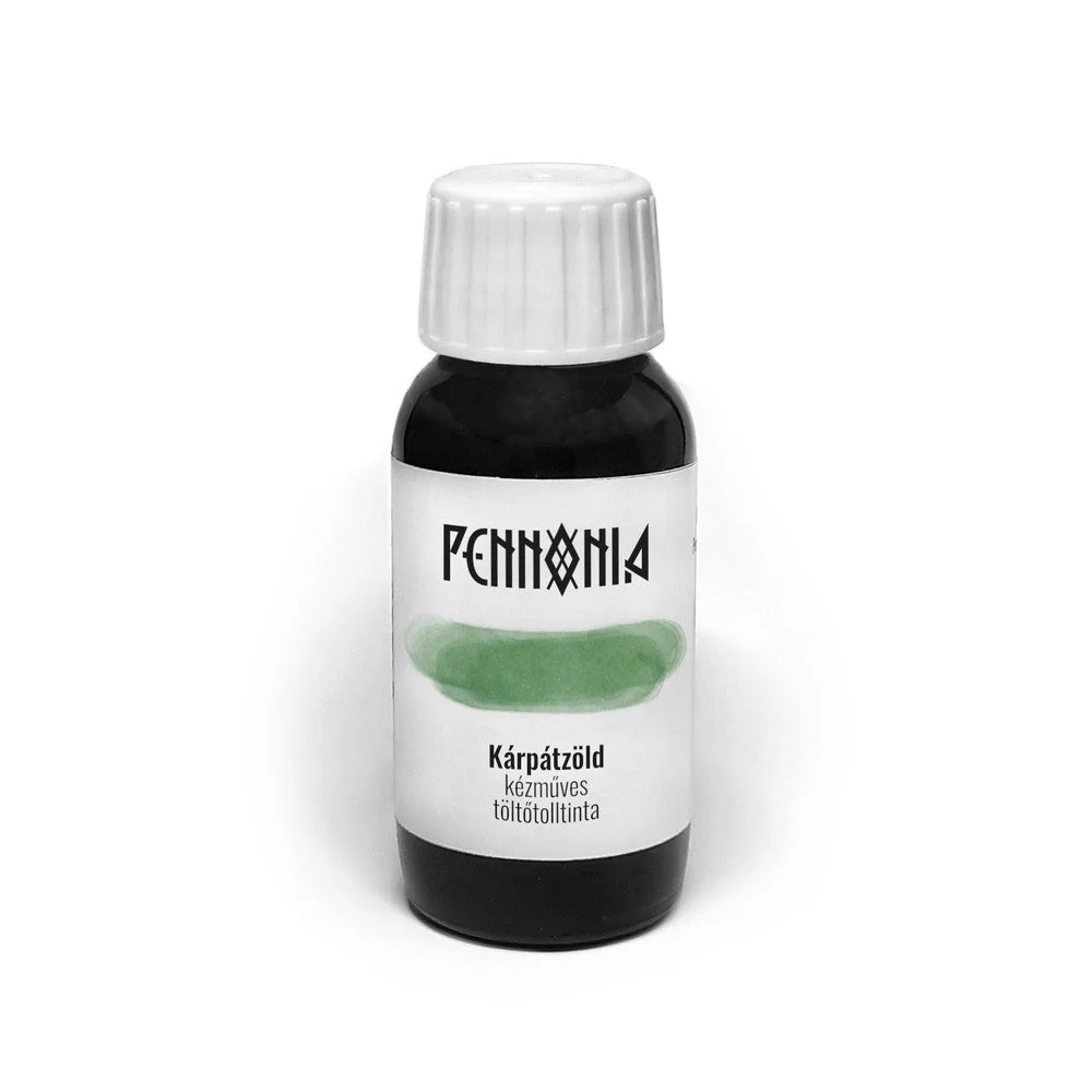 Pennonia Ink Bottle (60ml) - Kárpátzöld Fluorescent - (Carpathian Green) - Image 2