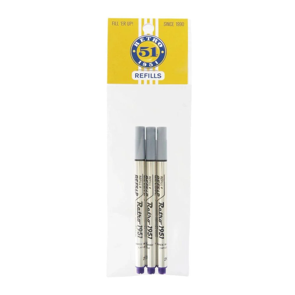 Retro 51 Ink Refill Rollerball (3-Pack) - Tornado Capless - Image 4