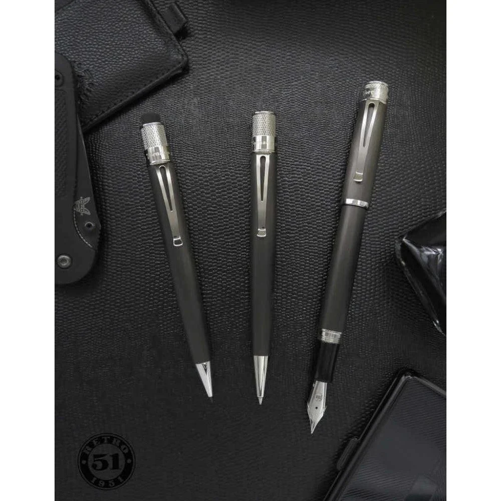 Retro 51 Mechanical Pencil (1.15mm) - Tornado - Black Nickel Platinum - Image 3