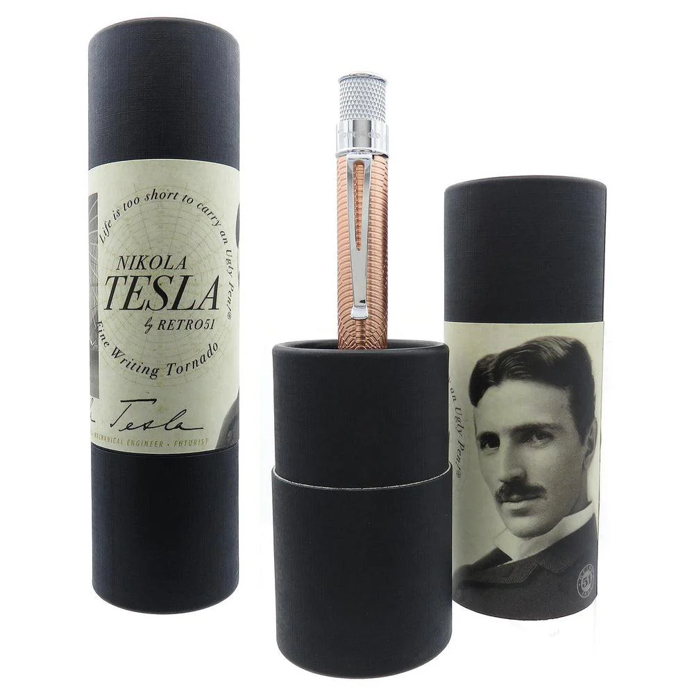 Retro 51 Rollerball Pen - Tornado Vintage Metalsmith - Nikola Tesla - Image 5