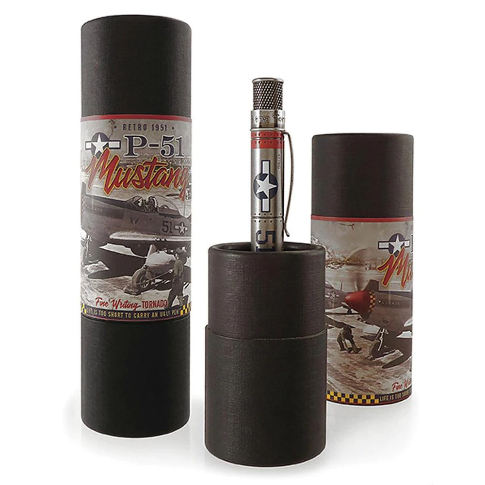 Retro 51 Rollerball Pen - Tornado Vintage Metalsmith - P-51 Mustang - Image 4