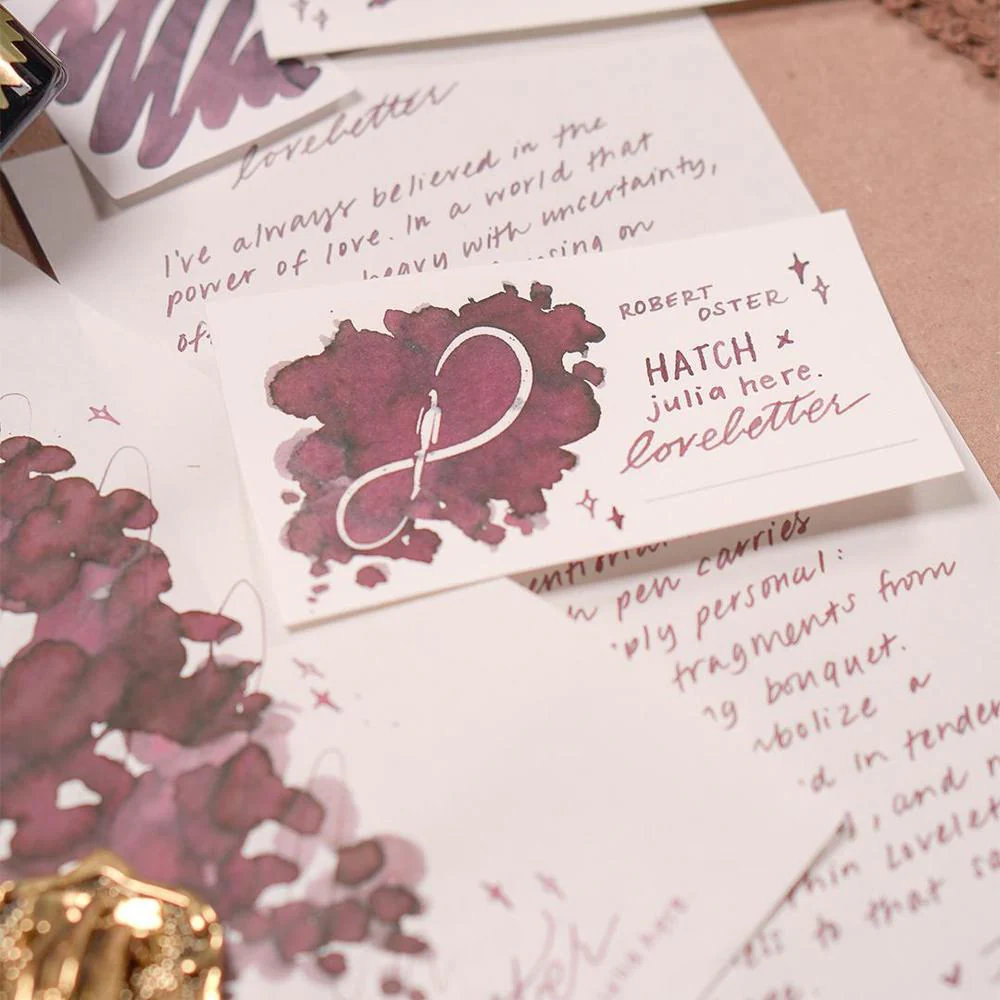 Robert Oster × julia here. Loveletter Ink Bottle (50ml) - Image 5