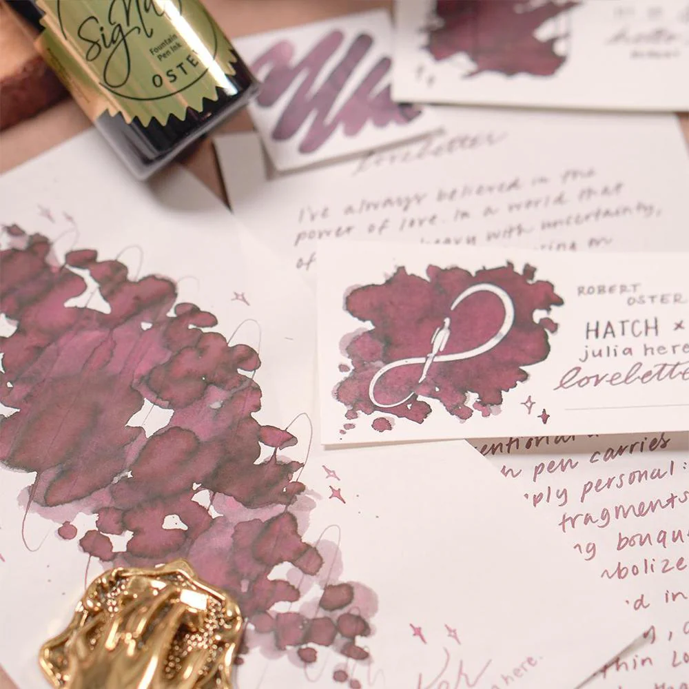 Robert Oster × julia here. Loveletter Ink Bottle (50ml) - Image 6