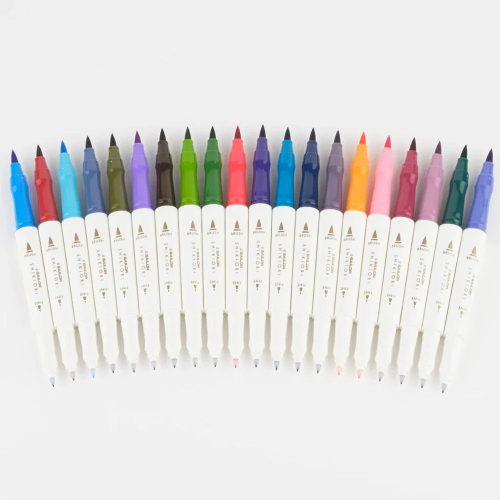 Sailor Brush Pen Set (20 Colors) - Shikiori - Image 2