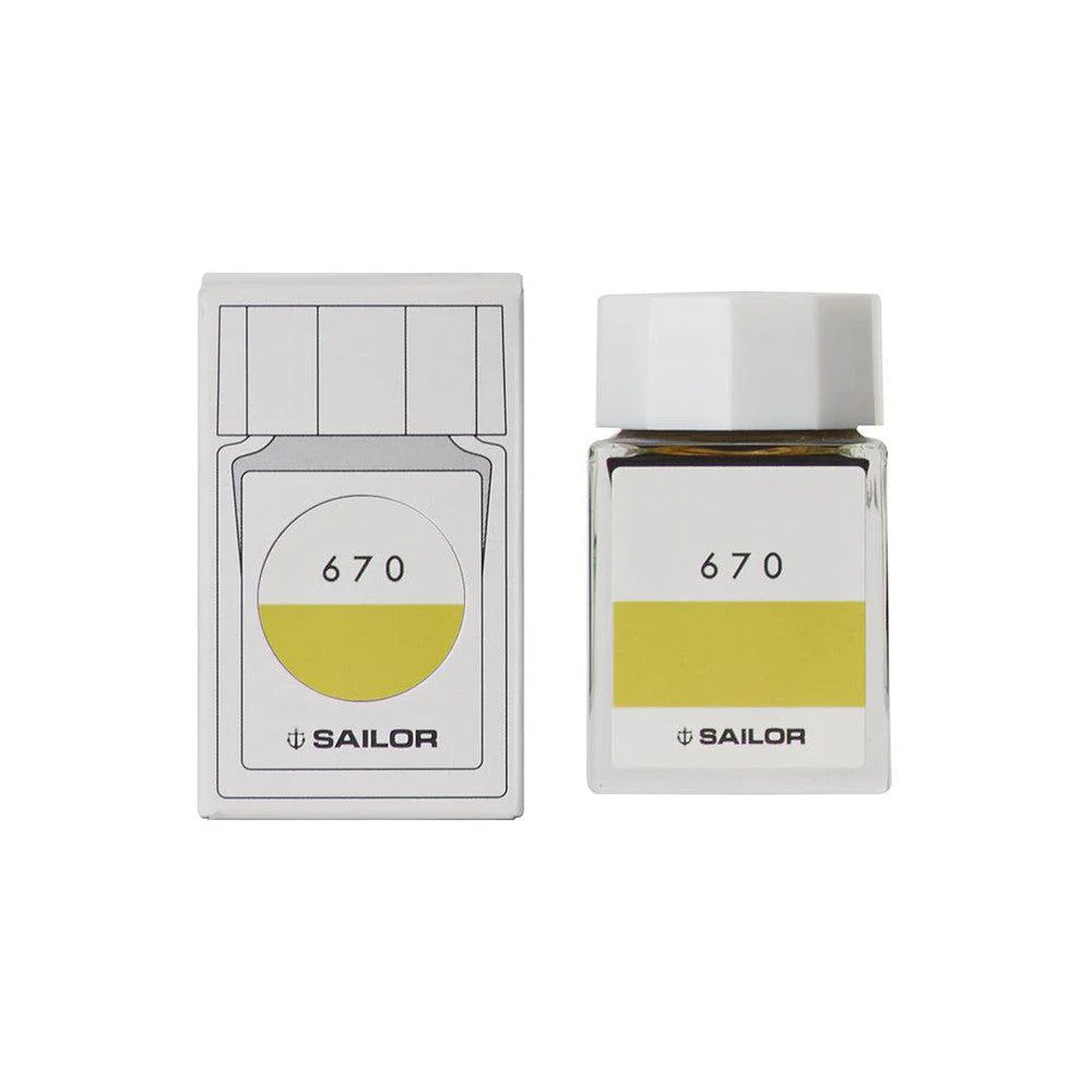 Sailor Ink Bottle (20ml) - Ink Studio - Yellow - Image 4