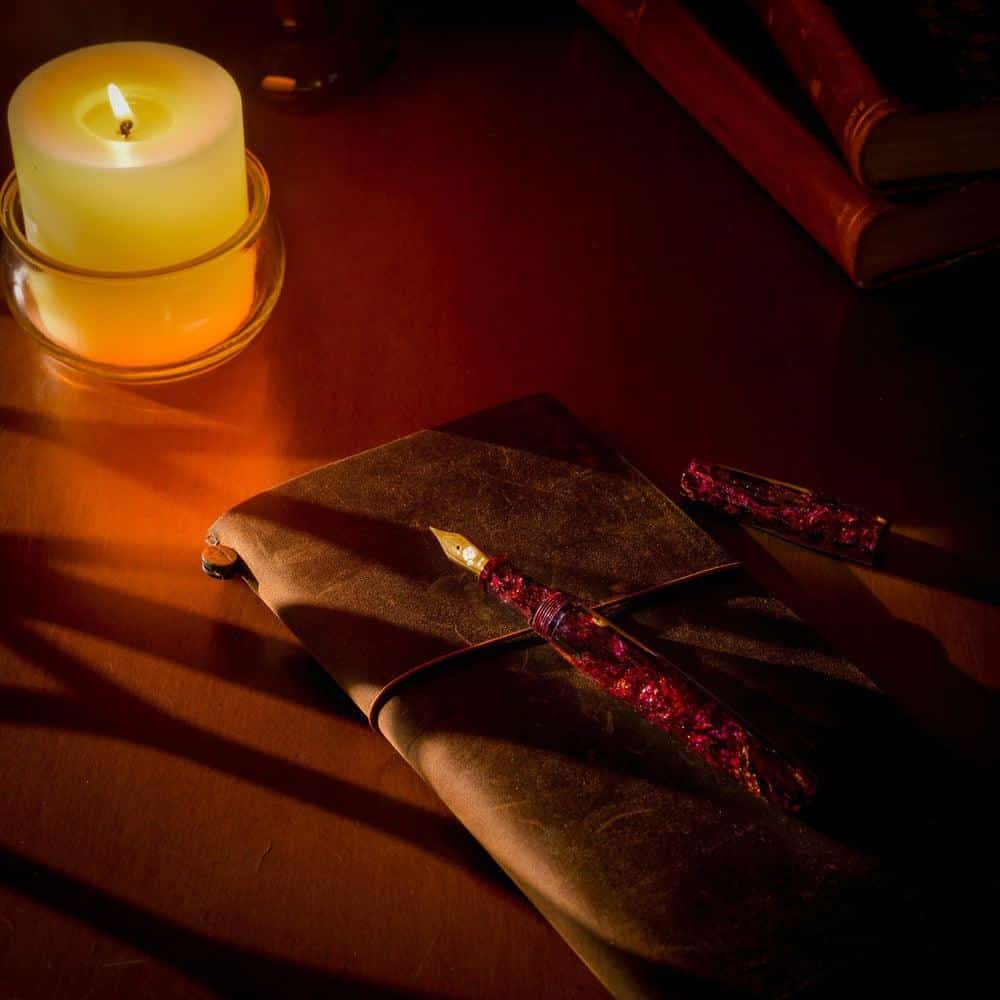 Tailored Pen Company × @micahfinds Pomegranate Fountain Pen - Image 2