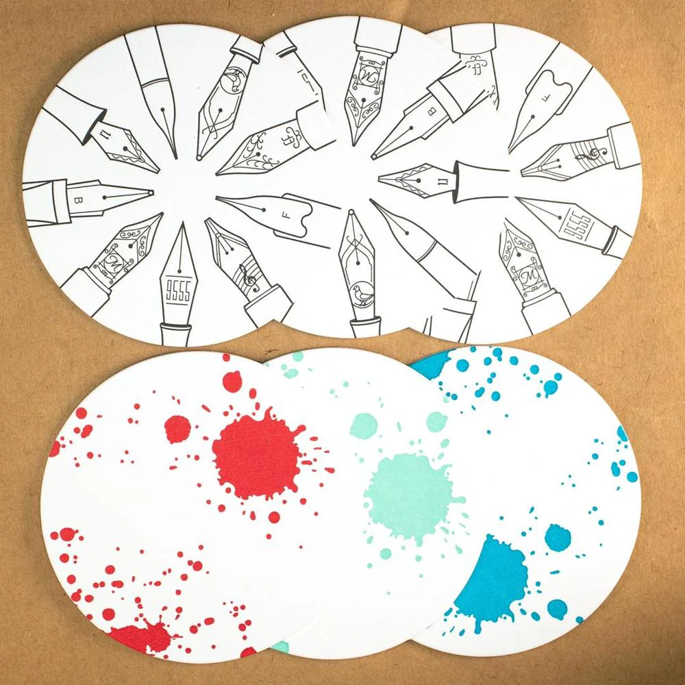 The Well-Appointed Desk Coaster (8-Pack) - The Nibologist Letterpress - Image 3