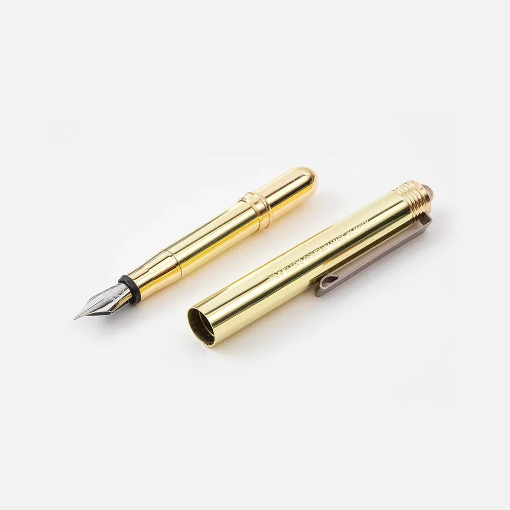 Traveler's Fountain Pen - Solid Brass - Image 3