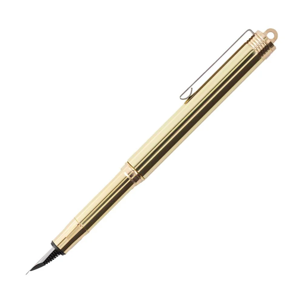 Traveler's Fountain Pen - Solid Brass - Image 4
