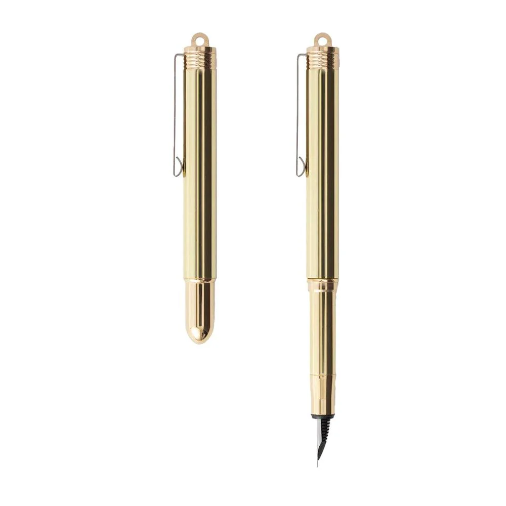 Traveler's Fountain Pen - Solid Brass - Image 6