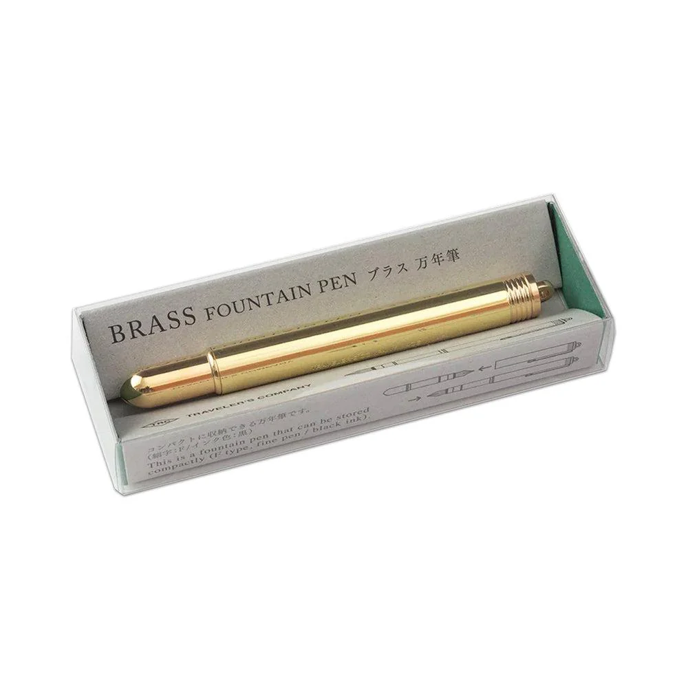 Traveler's Fountain Pen - Solid Brass - Image 7