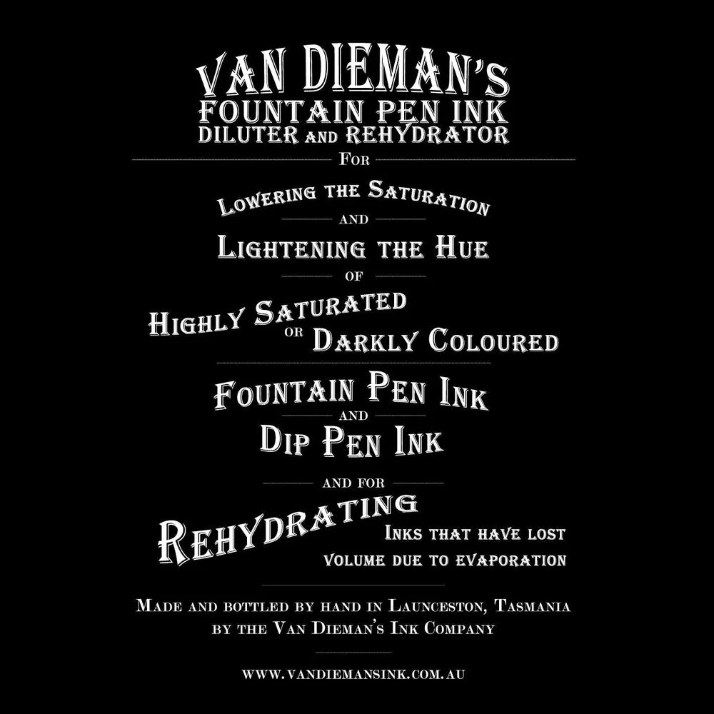 Van Dieman's Ink Fountain Pen Ink Diluter and Rehydrator (100ml) - Image 4