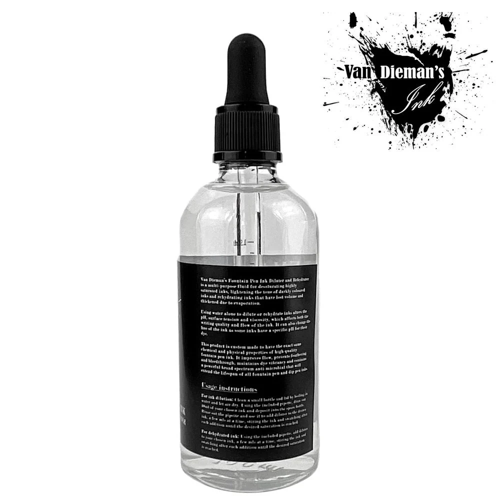 Van Dieman's Ink Fountain Pen Ink Diluter and Rehydrator (100ml) - Image 5
