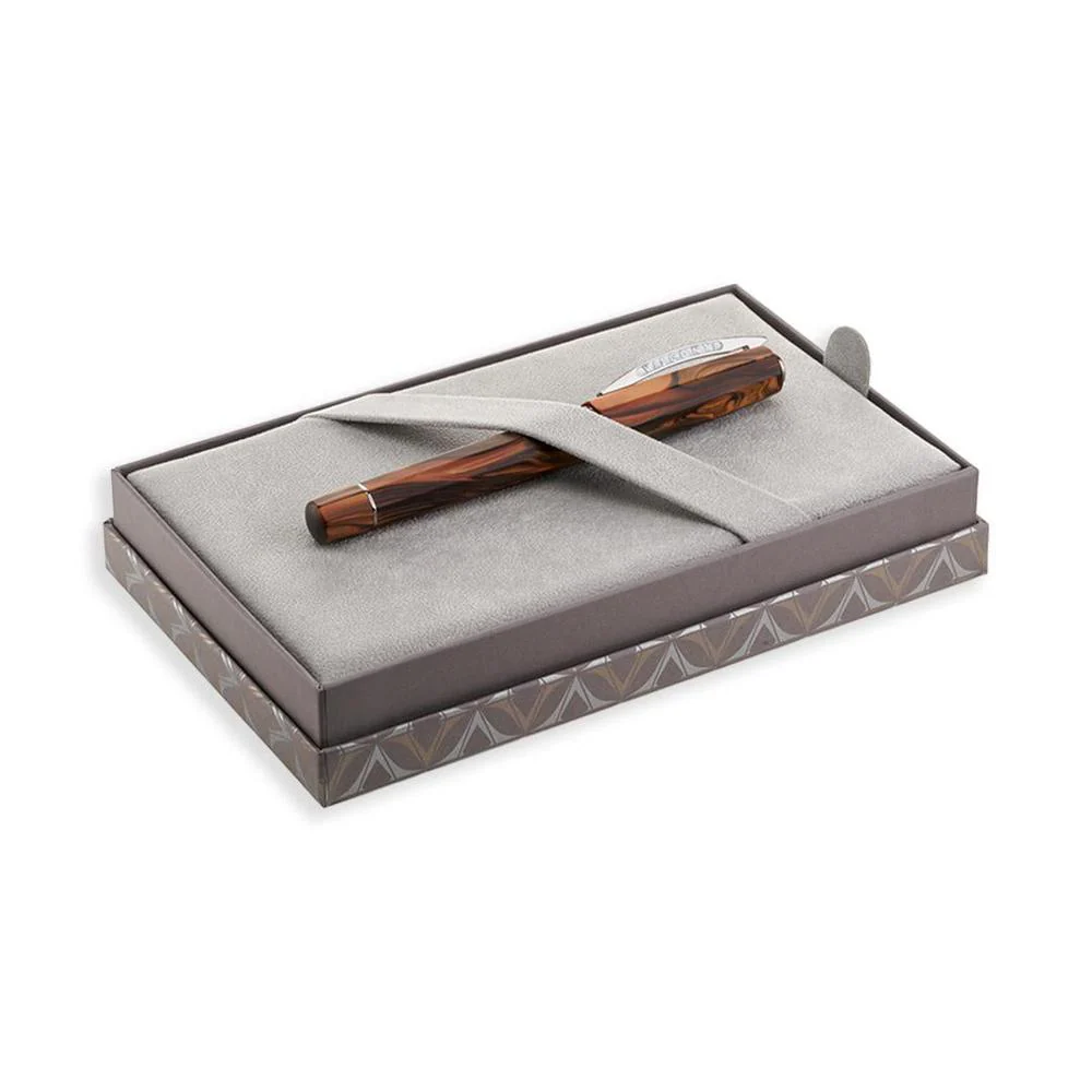 Visconti Fountain Pen - Medici Briarwood - Ruthenium Trims - Image 12