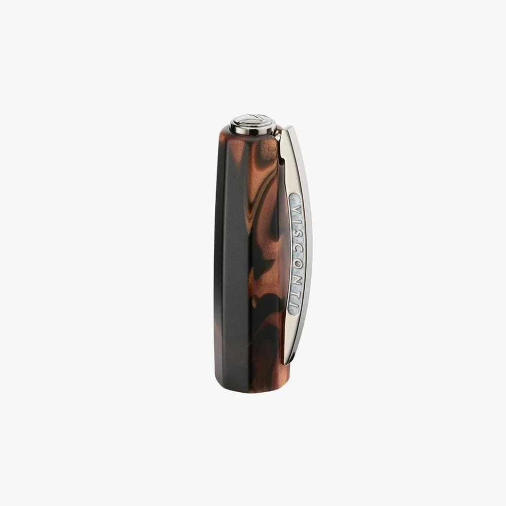 Visconti Fountain Pen - Medici Briarwood - Ruthenium Trims - Image 6