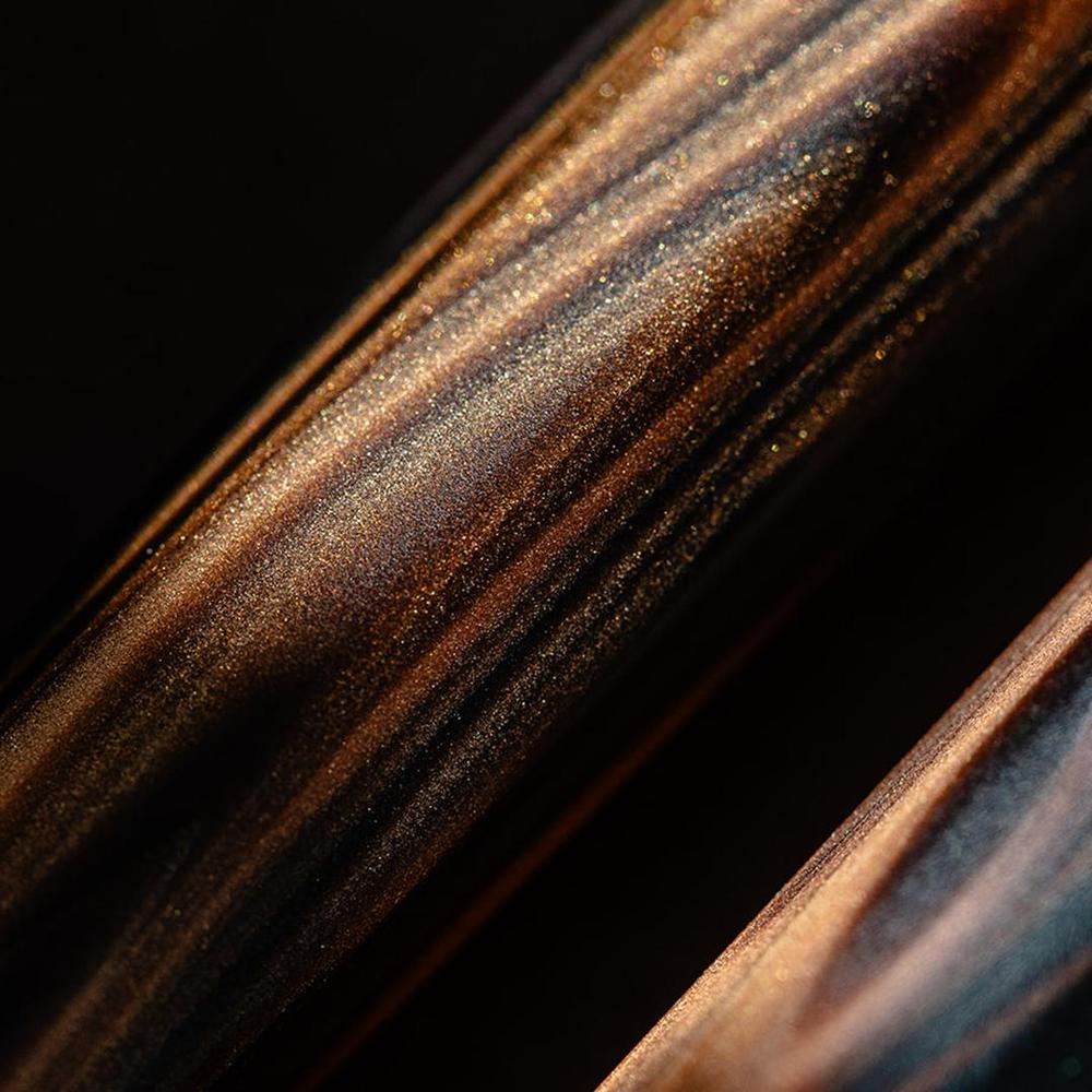Visconti Fountain Pen - Medici Briarwood - Yellow Gold Trims - Image 9