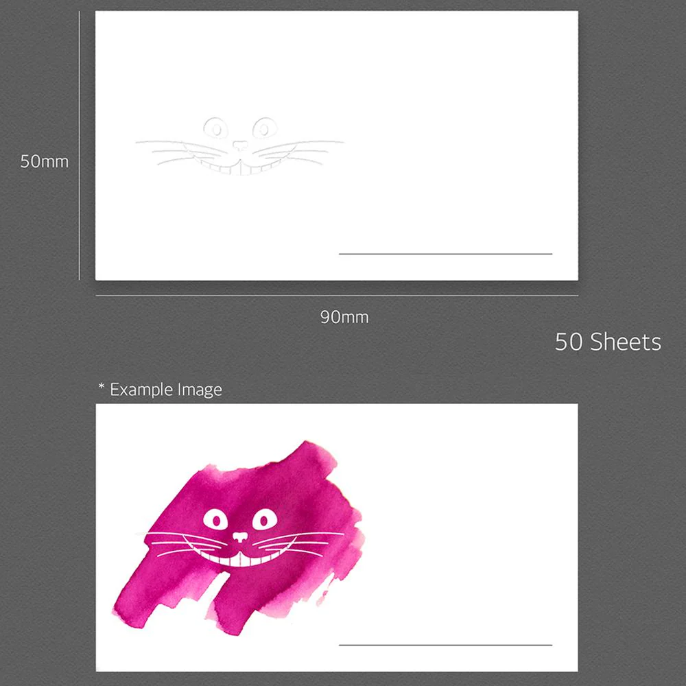 Wearingeul Ink Color Chart Card (50 Sheets) - Smile Cat - Image 3